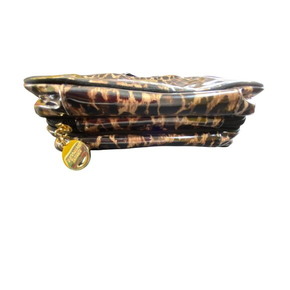 Victorias‎ Secret Leopard Print Travel Cosmetic Bag Medium Cute Retro Feminine - Picture 5 of 9